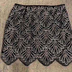Fab’rik Sequin Scallop Mini Skirt